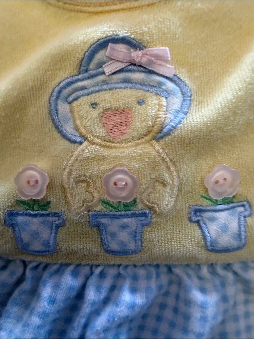 Cute Yellow and Checker Blue  Baby Outfit.